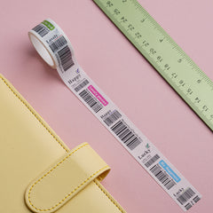 Happy lucky barcode washi tape