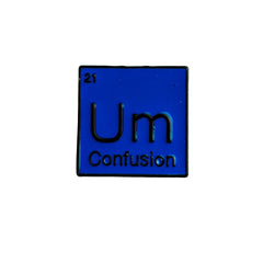 Confusion enamel pin