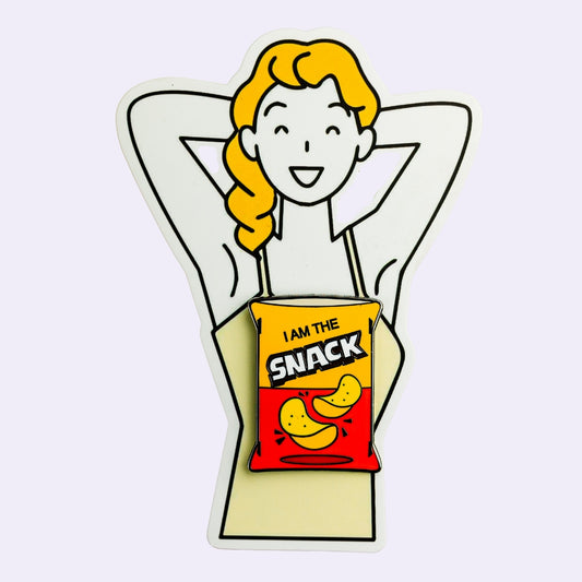 i am the snack Enamel Pin