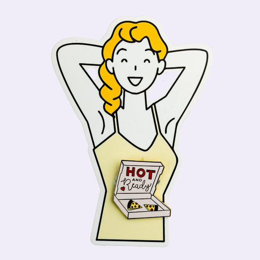 hot and ready Enamel Pin