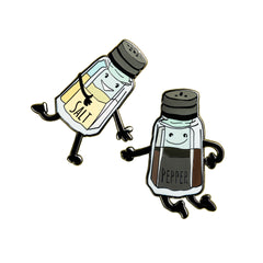 salt & pepper Enamel Pin